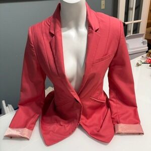Bershka Coral Pink Tailored Blazer – Size S